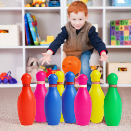 Twiddlers The Skittles Bowling Set for Kids - Ten Pin Game with 2 Balls - Fun Indoors Outdoors Garden Lawn Birthday Gifts Toys, Kids Over 3 Years Old