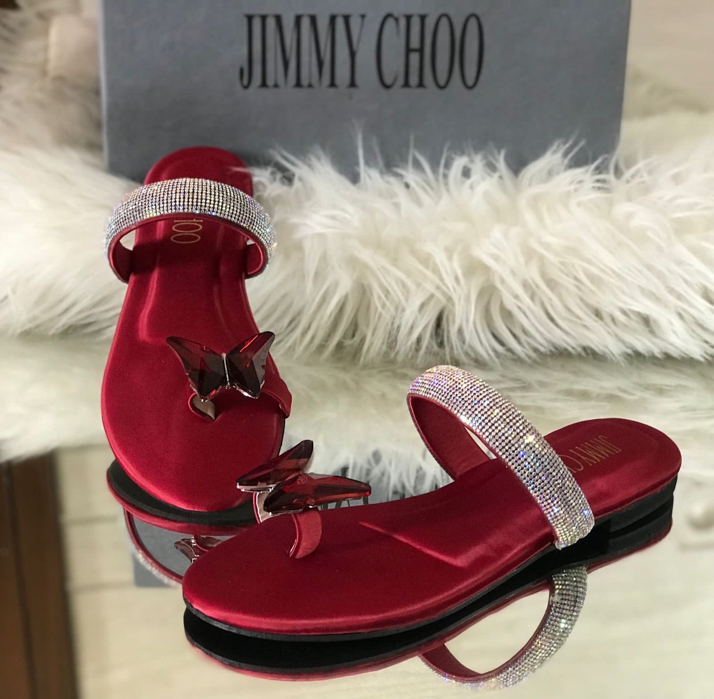 LADIES BUTTERFLY SLIPPER FLAT