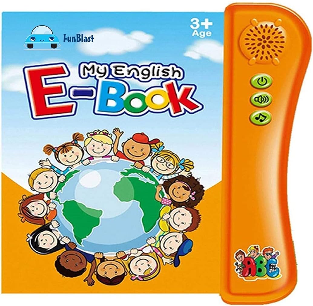 FunBlast Interactive Children Book -Musical English Educational Phonetic Learning Book for 3 + Year Kids, Boys, Toddlers (Multicolor) (My English E-Book)