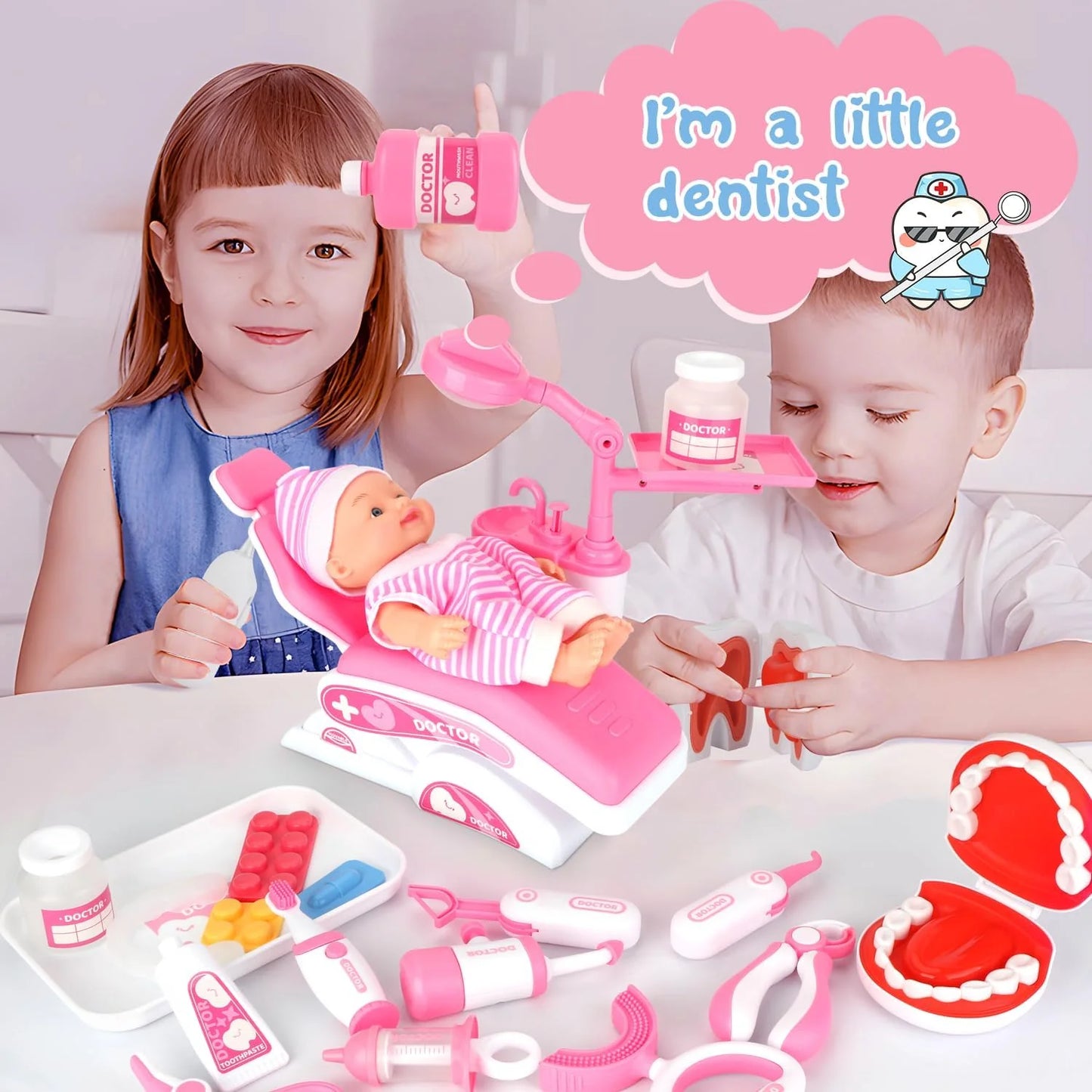 Realistic Dentist Playset for Kids