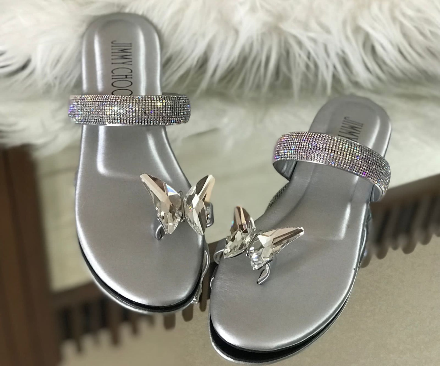 LADIES BUTTERFLY SLIPPER FLAT
