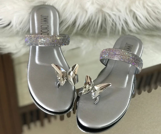 LADIES BUTTERFLY SLIPPER FLAT