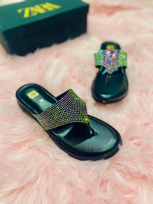 LADIES PU SOLE SLIPPER SOFT COMFORTABLE DURABLE