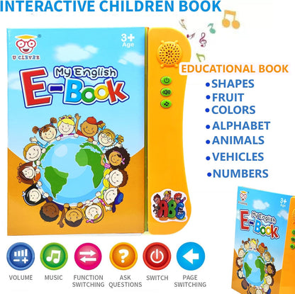 FunBlast Interactive Children Book -Musical English Educational Phonetic Learning Book for 3 + Year Kids, Boys, Toddlers (Multicolor) (My English E-Book)