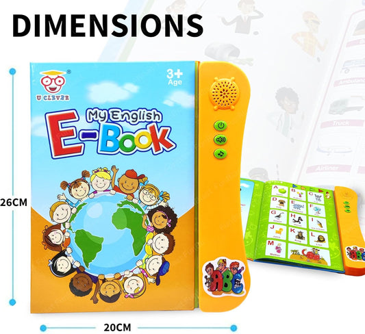 FunBlast Interactive Children Book -Musical English Educational Phonetic Learning Book for 3 + Year Kids, Boys, Toddlers (Multicolor) (My English E-Book)