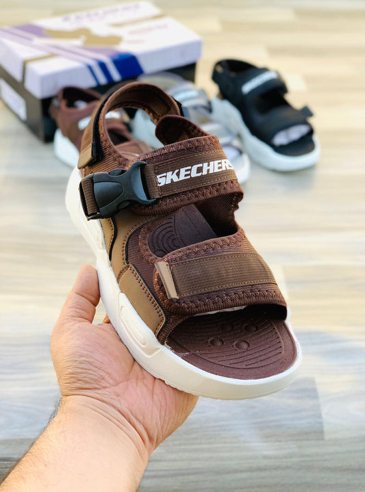 Two Stripe Skechers Sandels For Men