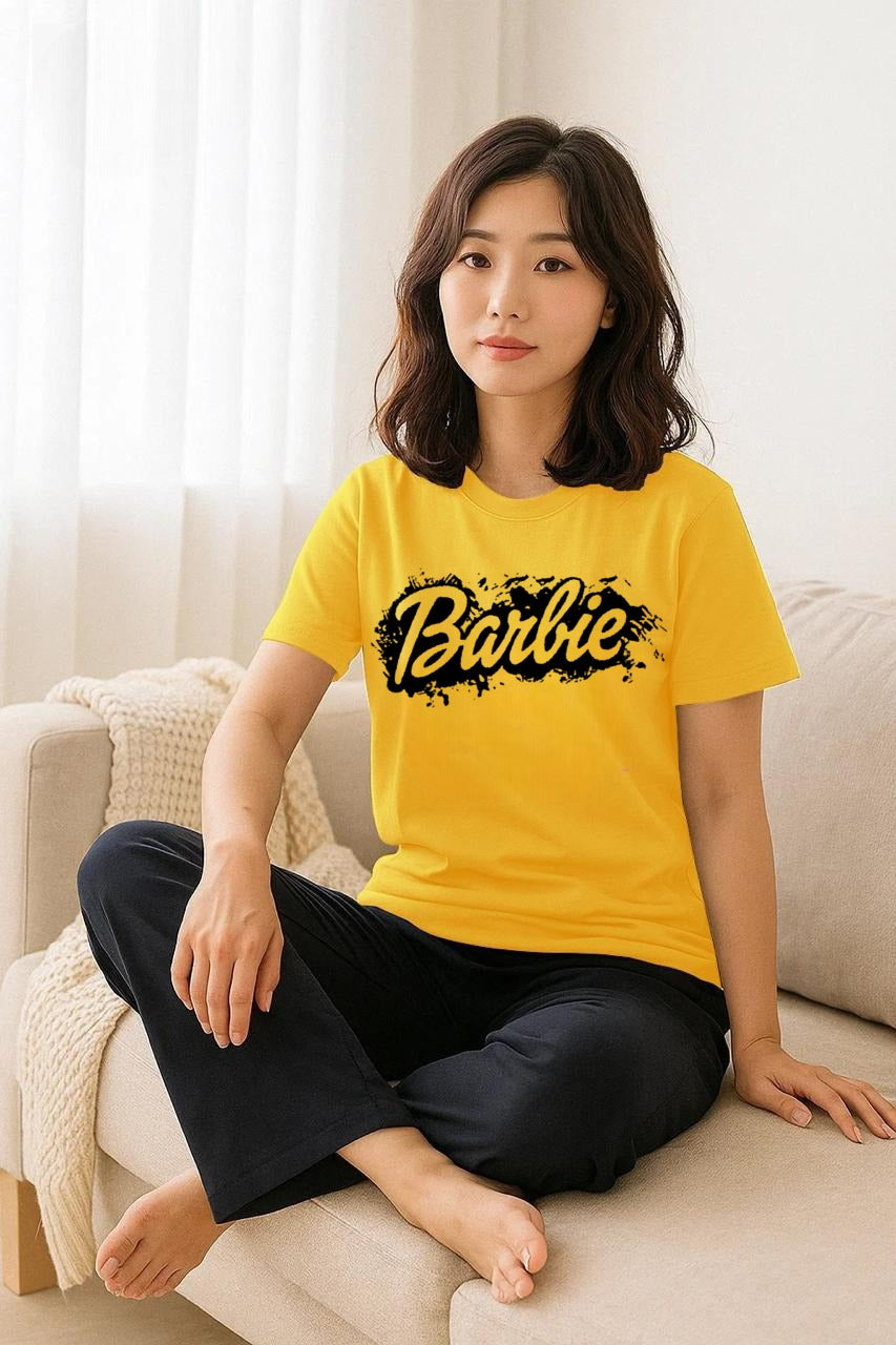 Women Barbie Printed Night Suits