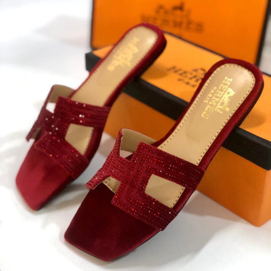 LADIES HERMES SLIPPER FLAT