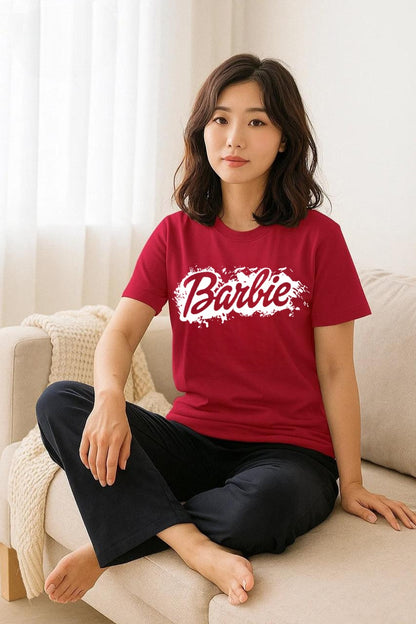 Women Barbie Printed Night Suits