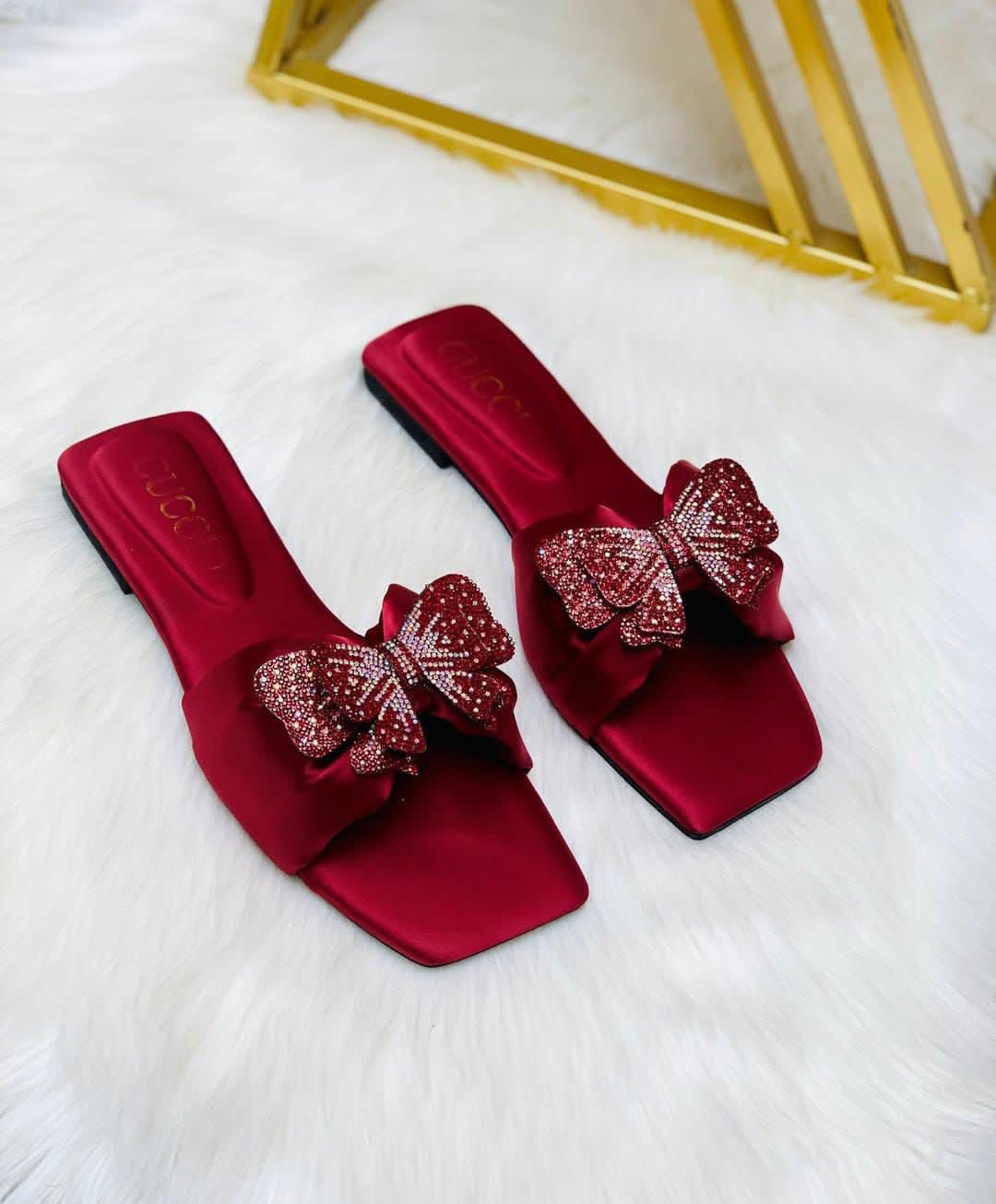 LADIES BUTTERFLY SLIPPER FLAT
